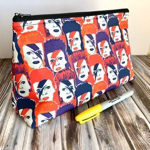 David Bowie Print Makeup Bag